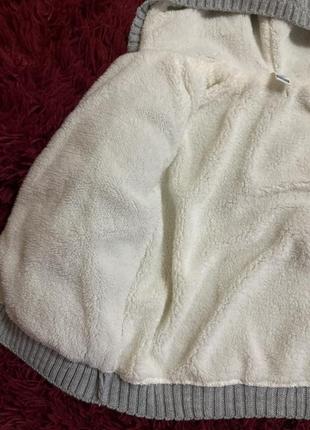 Куртка/теплая кофта с искусственным мехом в середине4 фото