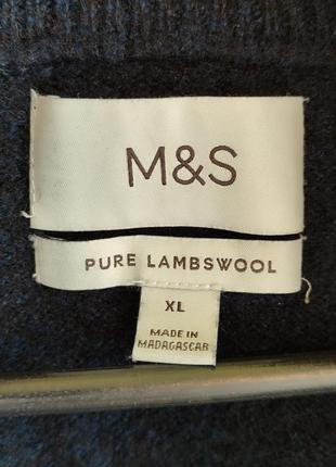 Оригинальный свитер реглан от бренда m&amp;s collection lambswool шерсть7 фото