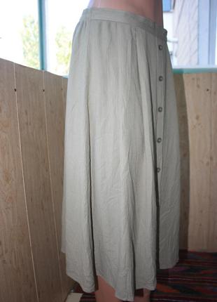 Стильная натуральная миди юбка ретро винтаж батал2 фото