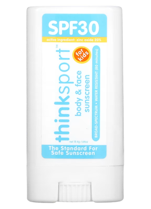 Think, thinksport, face & body, солнцезащитный стик для детей, spf 30, 18,4 г (0,64 унции)1 фото