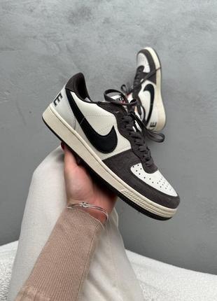 Найк термінатор лов nike terminator low white/ brown2 фото