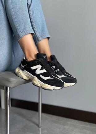 Унисекс кроссовки new balance 9060 black/white