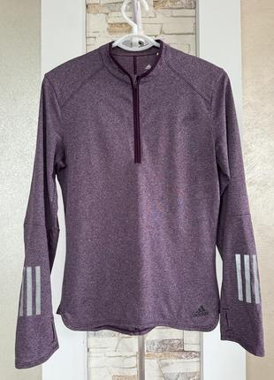 Світшот  футболка з довгим рукавом adidas response ls 1/2 zip2 фото