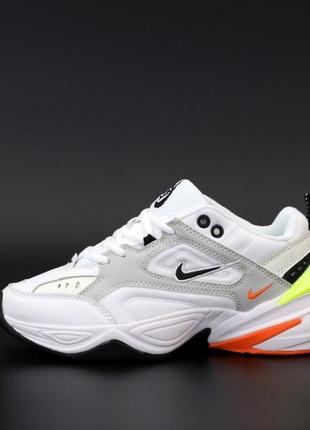 Nike m2k tekno 🆕 женские кроссовки найк 🆕 оранжевый/белый6 фото