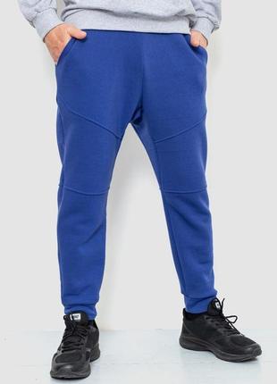 Спорт чоловічі штани на флісі, колір електрик, 241r0022 фото