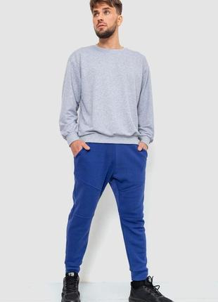 Спорт чоловічі штани на флісі, колір електрик, 241r0023 фото