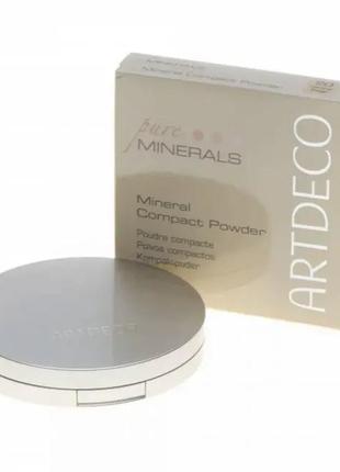 Пудра artdeco mineral compact powder 20 — neutral beige (натуральний бежевий), запасний блок2 фото