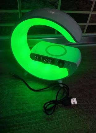 Портативна колонка світильник із бездротовою зарядкою