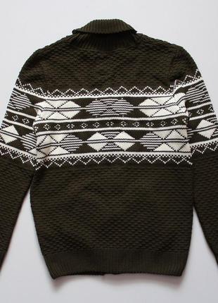 Красивий светр кардиган з візерунком від burton menswear7 фото
