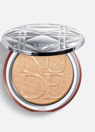 Пудра-хайлайтер для лица dior diorskin nude luminizer 03 - golden glow