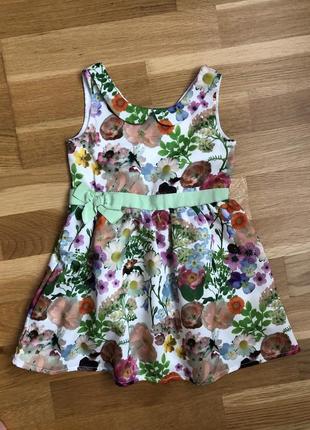 Нарядное платье в цветочки h&m