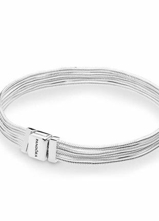 Серебряный браслет серебро пандора pandora silver s925 ale met с биркой и пломбой 925 проба