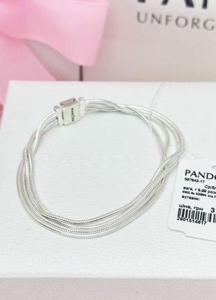 Серебряный браслет серебро пандора pandora silver s925 ale met с биркой и пломбой 925 проба3 фото