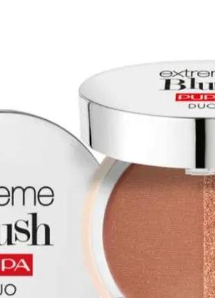 Румяна для лица pupa extreme blush duo 120 - radiant caramel glow spice1 фото