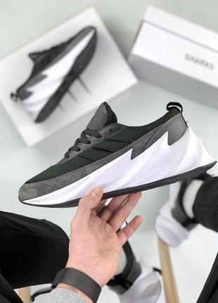 Adidas sharks 🦈 gray black 🆕 мужские кроссовки адидас шарк 🆕 черные/серые2 фото