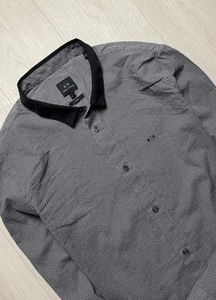 Мужская премиальная рубашка armani exchange, размер по факту l3 фото