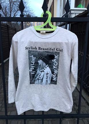 Фото 1348 свитшот file на флисе на рост 164 см