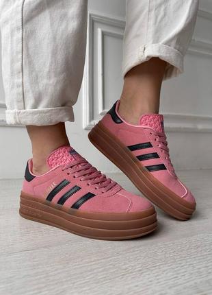 Кроссовки adidas gazelle pink3 фото