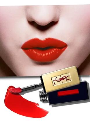 Лак для губ yves saint laurent rouge pur couture vernis a levres 59 — coral rose7 фото