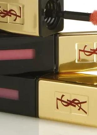 Лак для губ yves saint laurent rouge pur couture vernis a levres 59 — coral rose6 фото