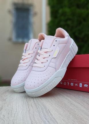 Puma cali 🆕 женские кроссовки пума 🆕 розовый/белый