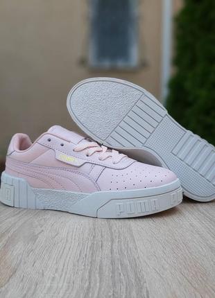 Puma cali 🆕 женские кроссовки пума 🆕 розовый/белый5 фото