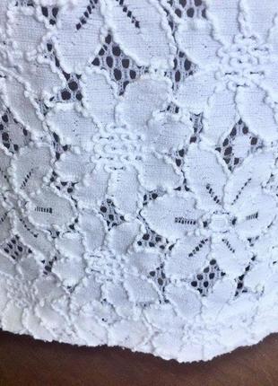 Біла мереживна ажурна в квіти блуза майка топ wallis бавовна+нейлон4 фото