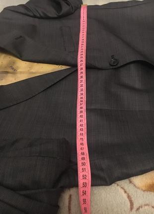 Серый  однобортний пиджак prada оригинал из тонкой шерсти9 фото