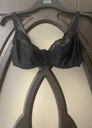 Шикарний, базовий, ажурний, бюстгальтер, чорного кольору, нереально, гарний, від бренду: m&s 🫶