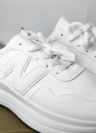 Женские кроссовки туфли мокасины женская обувь белые демисезон5 фото