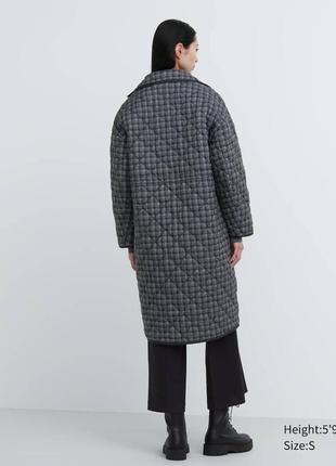 Пальто uniqlo:c сіре warm padded oversized coat2 фото