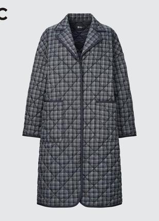 Пальто uniqlo:c сіре warm padded oversized coat6 фото