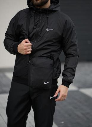 Комплект editorial nike чорний +штани president. барсетка у подарунок!3 фото