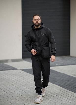 Комплект editorial nike чорний +штани president. барсетка у подарунок!2 фото