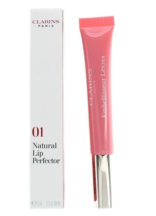 Блеск для губ clarins natural lip perfector 01 - rose shimmer3 фото