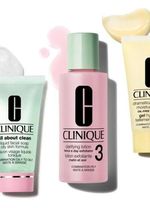 Гель для лица clinique id dramatically different oil-free gel combination oily to oily skin набор (30 мл -