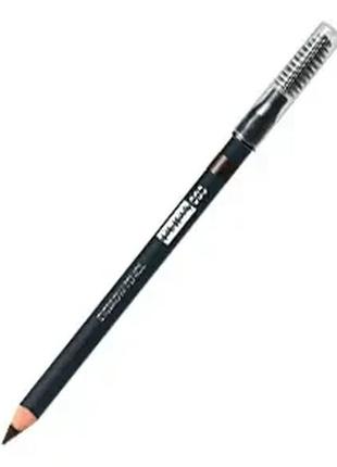 Олівець для брів зі щіточкою pupa waterproof eyebrow pencil 03 — dark brown (брюнет)