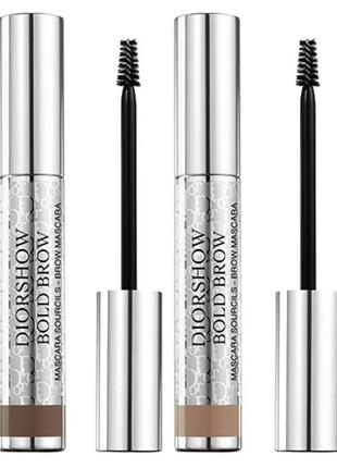 Туш для брів dior diorshow bold brow 011 — light (світлий), тестер4 фото