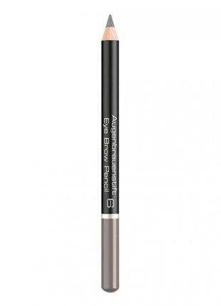 Карандаш для бровей artdeco eye brow pencil 06 - medium grey brown1 фото