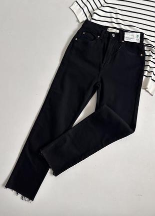 Черные мом джинсы1 фото