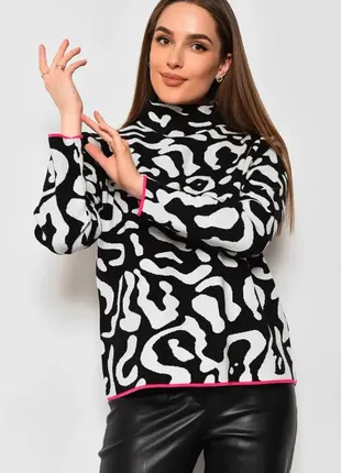 Стильный свитер с леопардовым принтом