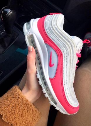 Женские кроссовки  nike air max 97 white&pink