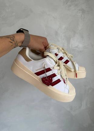 Жіночі кеди superstar bonega beige red