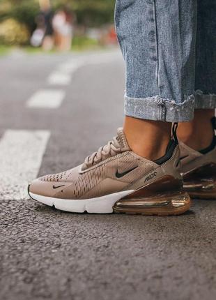 Nike air max 270 beige кросівки найк кавовий колір (36-40)💜1 фото