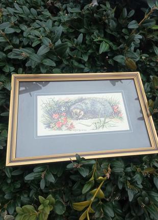 Продам винтажную картину на шелке , вышиттую шелковыми нитками.англия