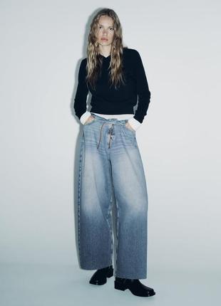 Свободные джинсы с широкими брюками с высокой талией3 фото
