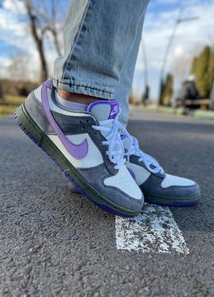 Кроссовки nike sb dunk low x otomo katsuhiro grey beige purple серые женские / мужские