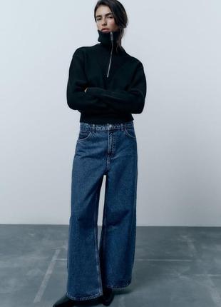 Джинси wide leg high waist zara