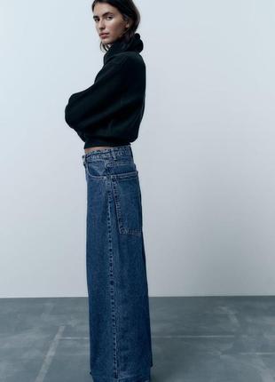 Джинси wide leg high waist zara4 фото