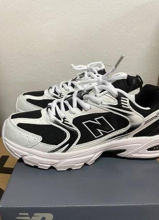 Демисезон new balance 530 white black4 фото